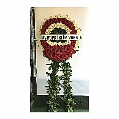 Cenaze �i�e�i K�rm�z� Beyaz Cenaze �elenk